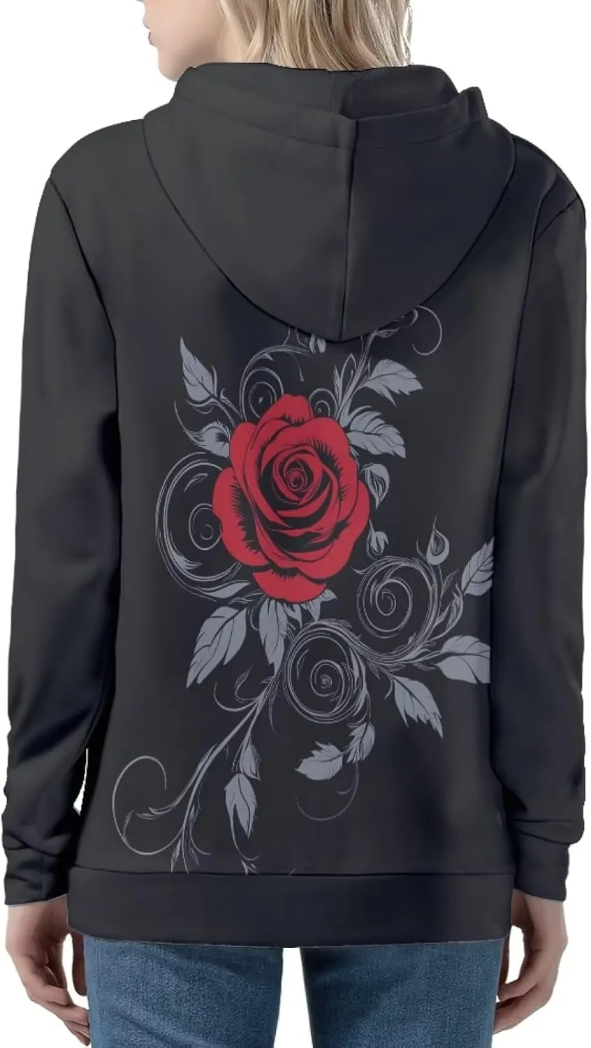 Women's Fall Full Zip Up Hoodie Long Sleeve Oversized Hooded Sweatshirts Pockets Jacket Coat