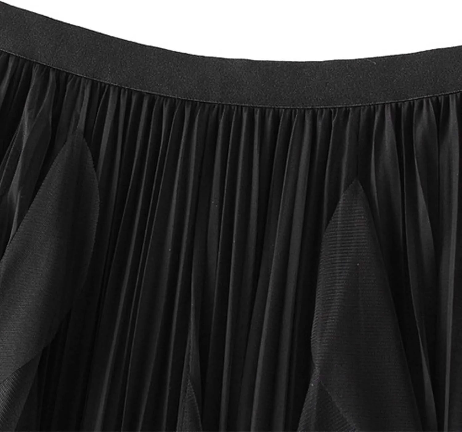 Women's Fashion High Waisted Ruffled Mesh Skirt Women's Mid Length Pleated Skirt Boys Skirt