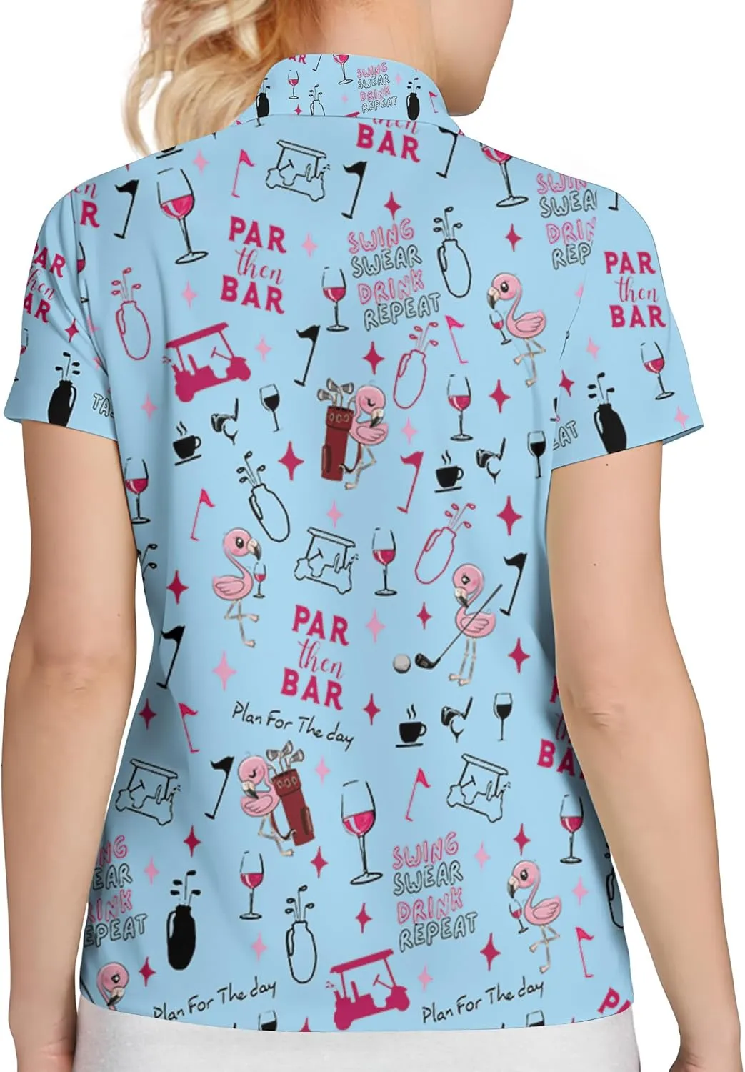 Womens Golf Shirt Polo Shirts for Women Funny Golf Outfit