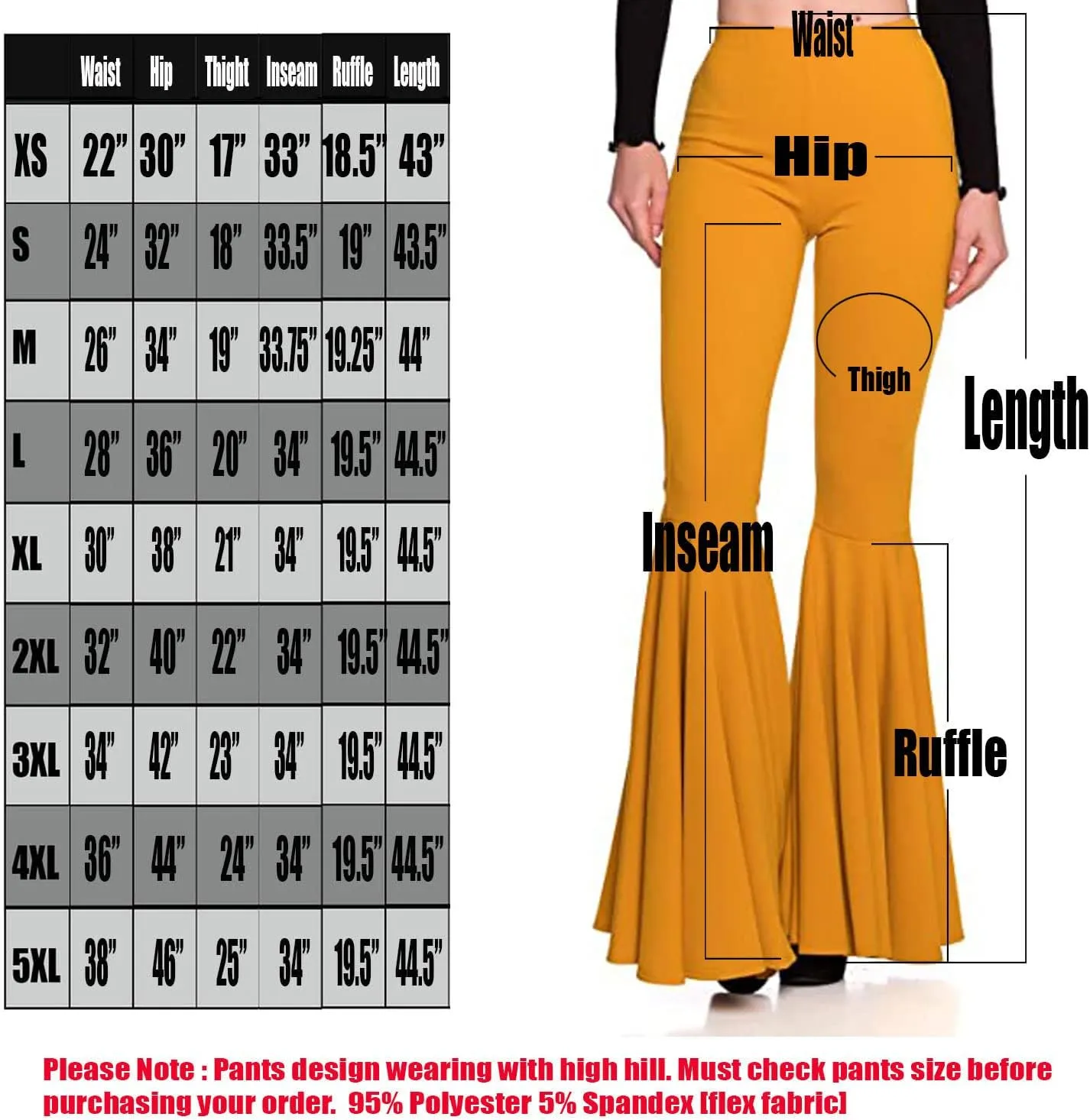 Women's J2 Love Mermaid Ruffle Flare Pants
