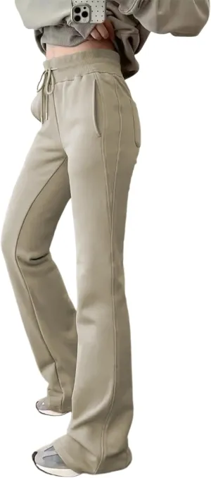 Womens Leggings Lounge Pocket Baggy High-Waisted Curvy Drawstring Elastic Wide Leg Sweatpant