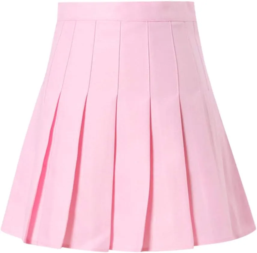 Women's Pleated Tennis Skirts High Waisted School A-Line Skater Skorts Casual Mini Athletic Workout Golf Skirt with Shorts