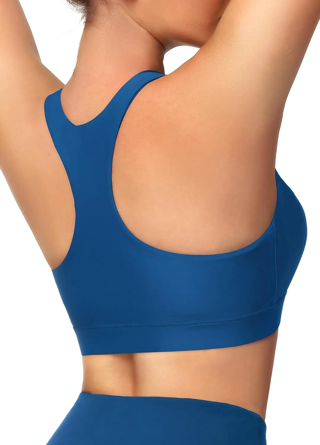 Womens Sports Bra Swimsuit Top Bikini Tops - Swim Bra for Under Swim Shirt Racerback Removable Padded Quick Dry UPF50  Royal Blue