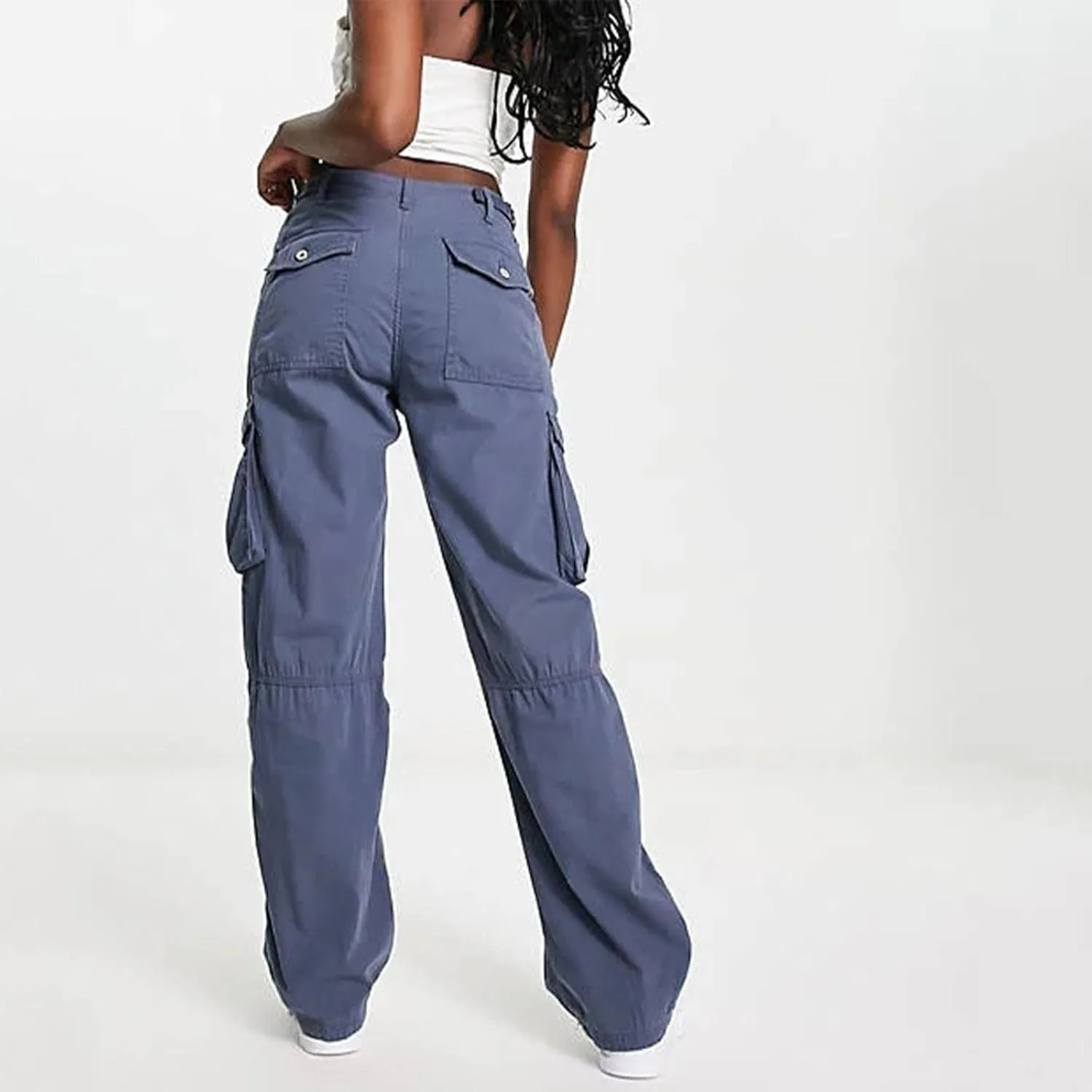 Womens Wide Leg Sweatpants Winter Streetwear Outfits Thermal with Pockets Elastic Waist Fleece Lined