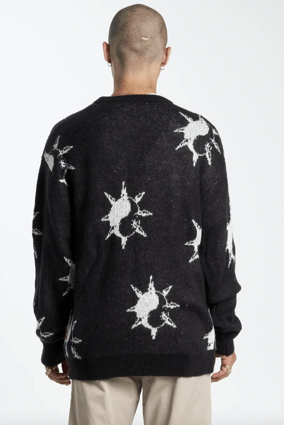 WORSHIP SUPPLIES DESTINO KNITTED CREW - BLACK