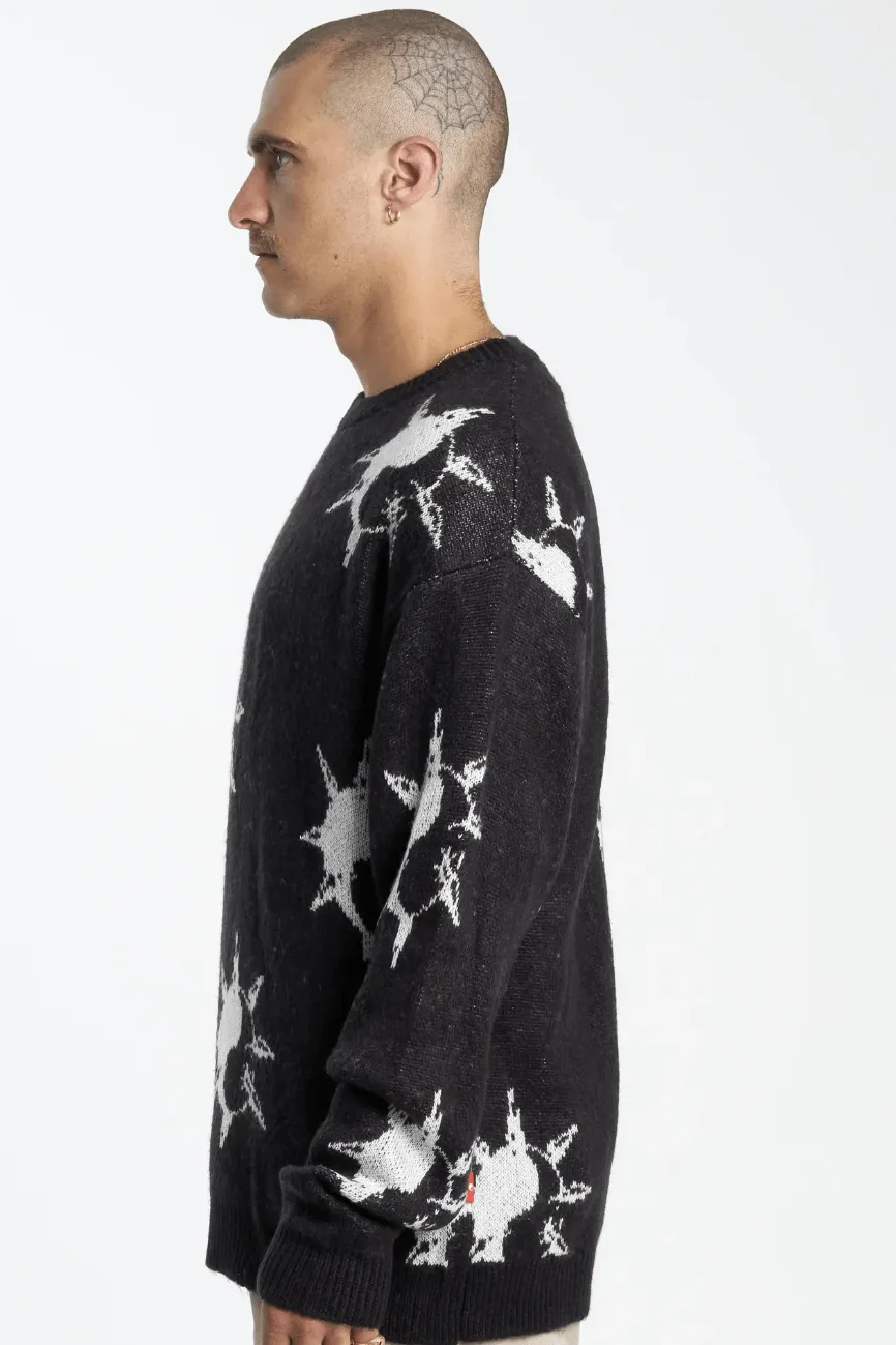WORSHIP SUPPLIES DESTINO KNITTED CREW - BLACK