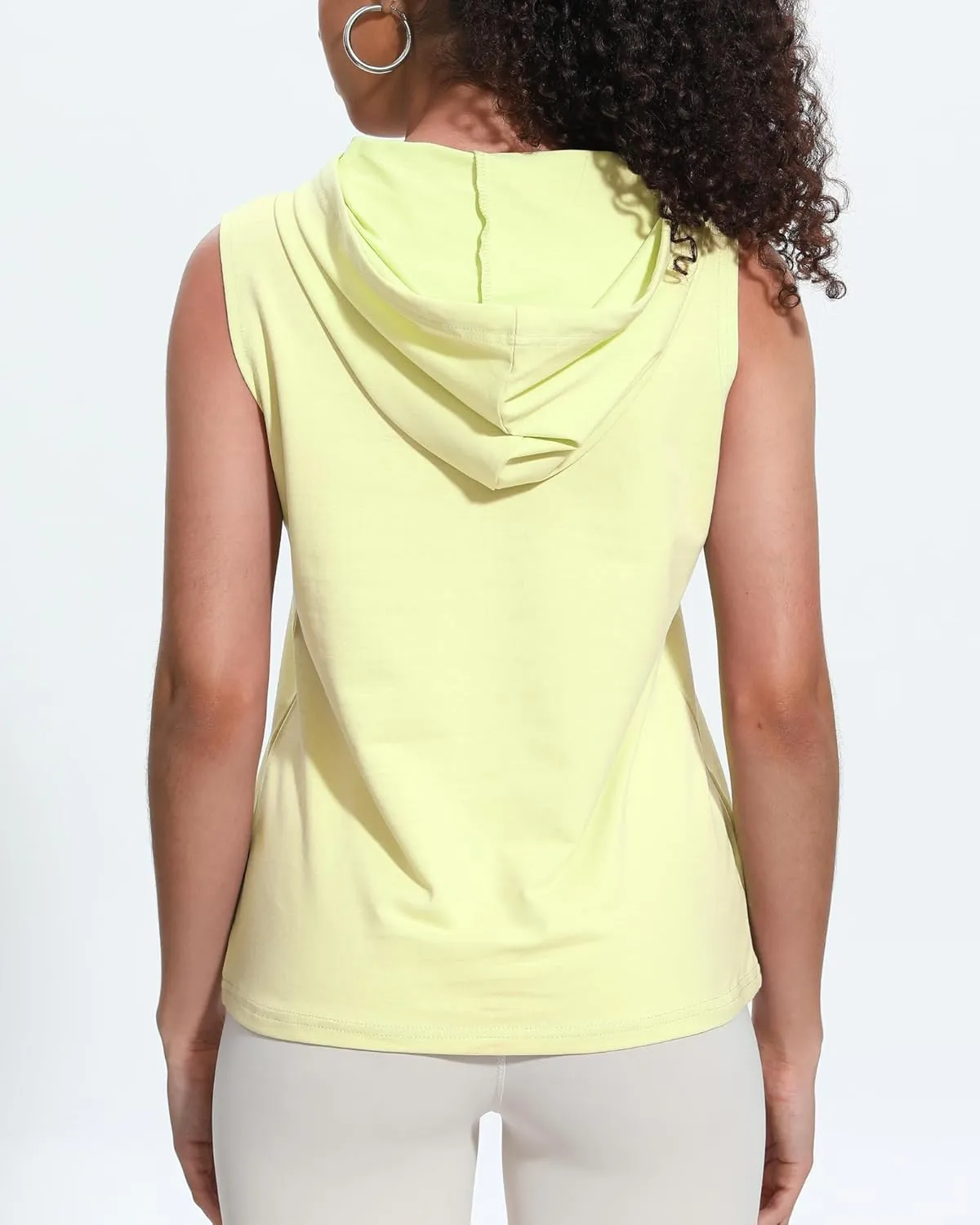 Xeoxarel Women's Sleeveless Tank Top Hoodies Vest with Pockets (S-XL)