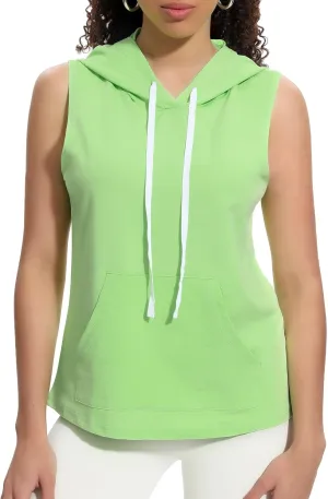 Xeoxarel Women's Sleeveless Tank Top Hoodies Vest with Pockets (S-XL)