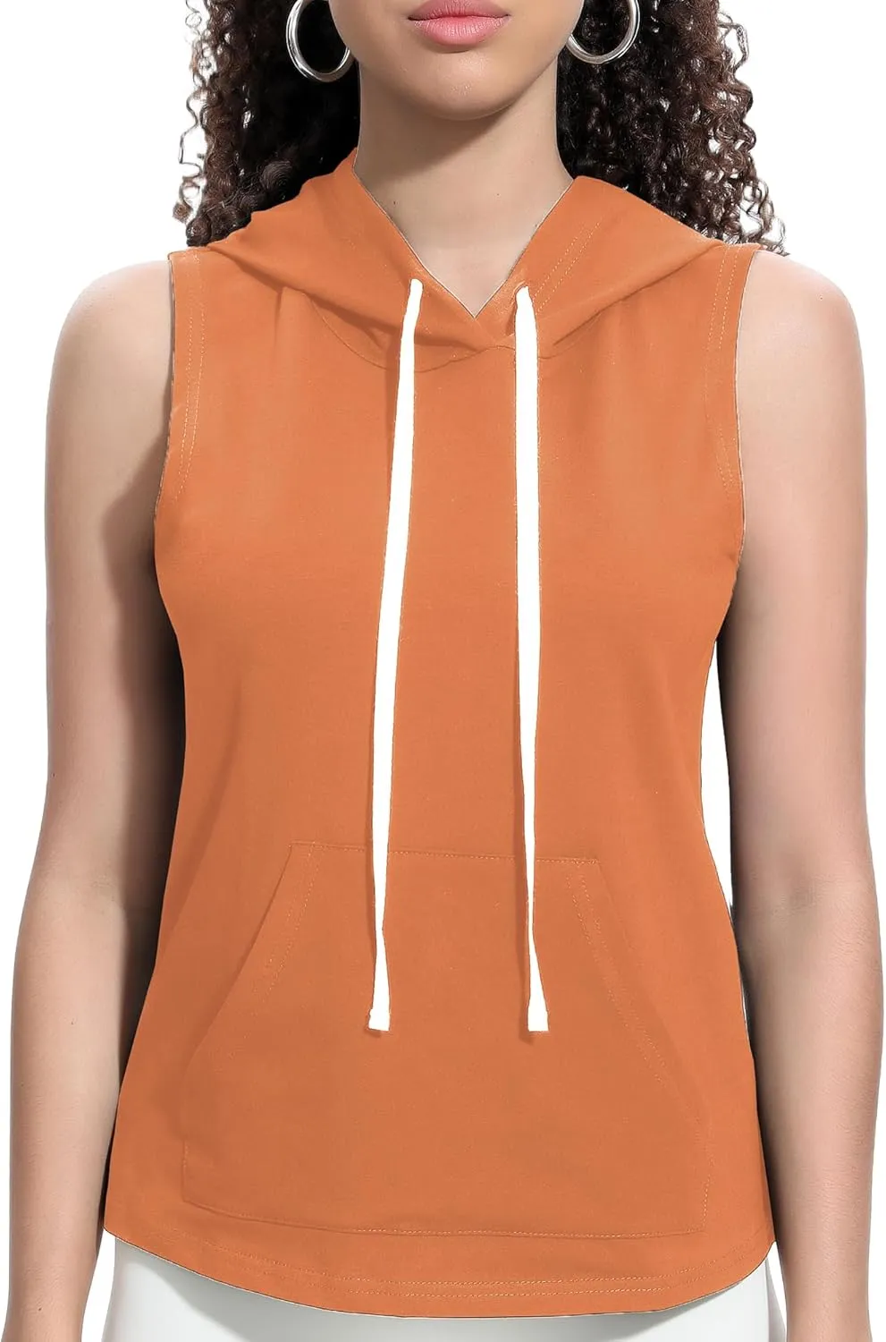 Xeoxarel Women's Sleeveless Tank Top Hoodies Vest with Pockets (S-XL)