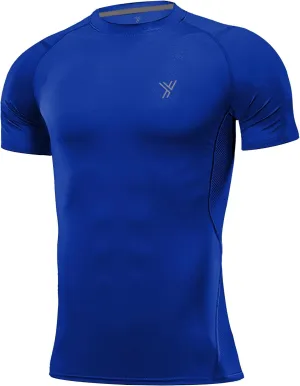 Youper Elite Men's Compression Short-Sleeve T-Shirt, Sportswear for Football, Exercise & Fitness