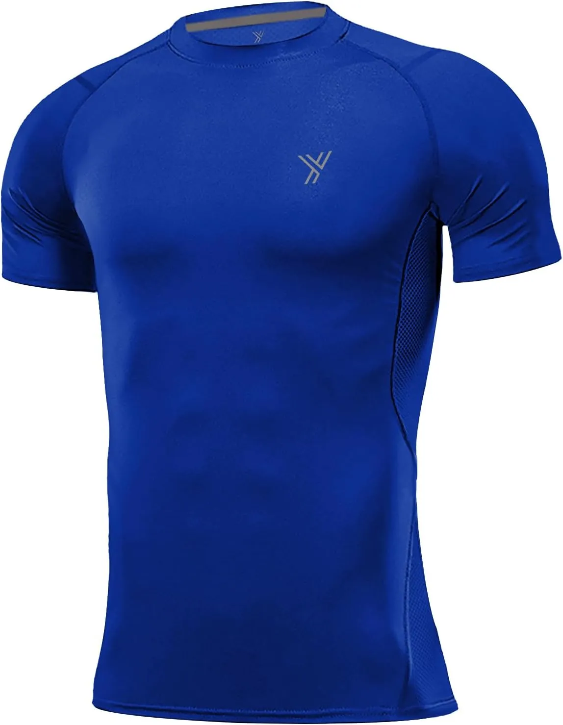 Youper Elite Men's Compression Short-Sleeve T-Shirt, Sportswear for Football, Exercise & Fitness