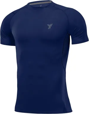 Youper Elite Men's Compression Short-Sleeve T-Shirt, Sportswear for Football, Exercise & Fitness
